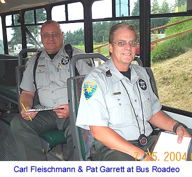 Carl &Pat were ride along evaluators