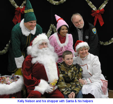 Each child gets a photo with Santa